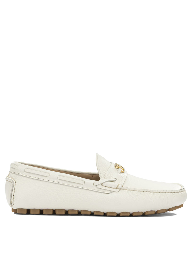 Valentino Garavani Mocasines Valentino Garavani Driver Fastway Blancos - World Class Fashion