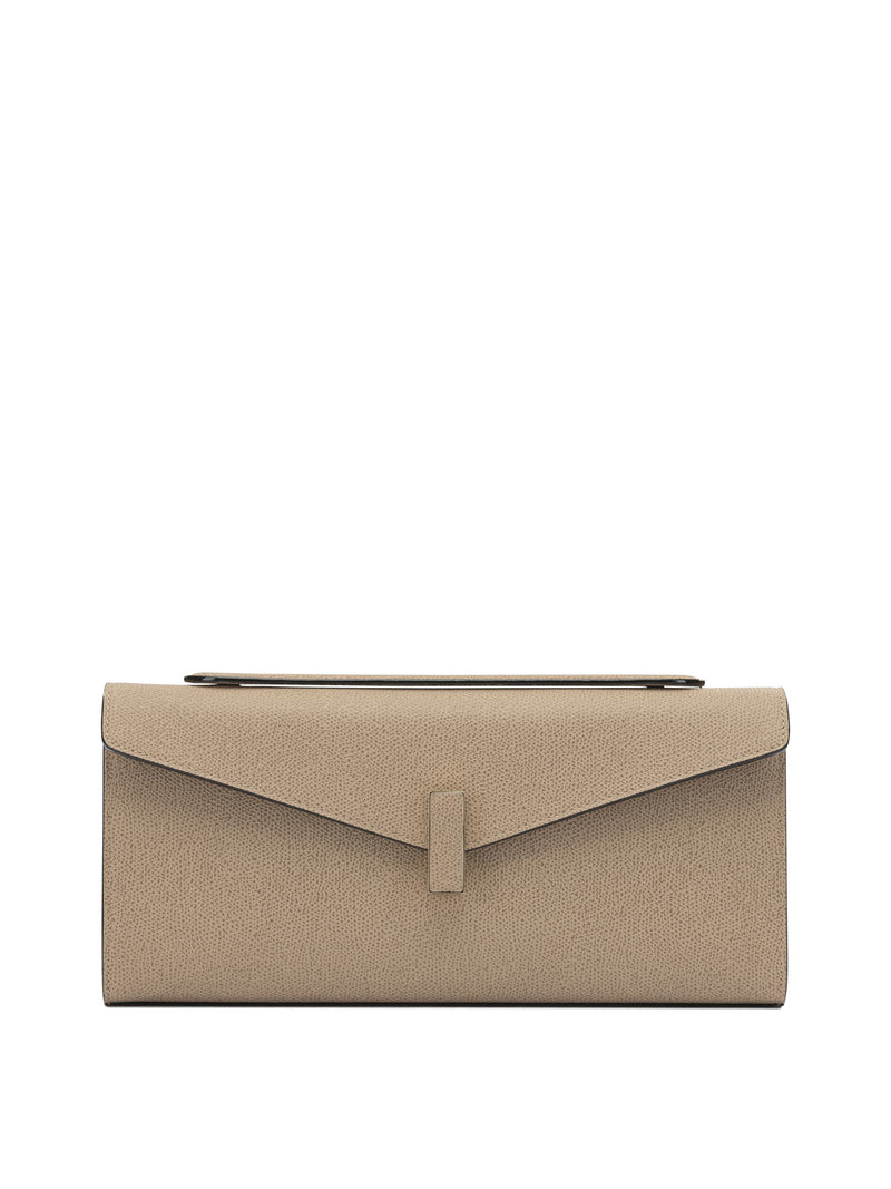 Valextra Valextra Isis Clutch With Shoulder Strap Beige - World Class Fashion