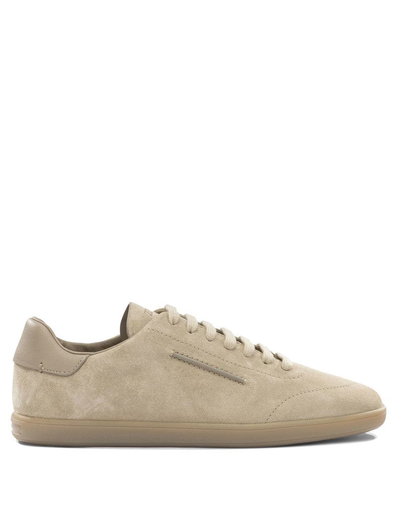 Zegna Zegna Men Sneakers Beige Calf Leather - World Class Fashion