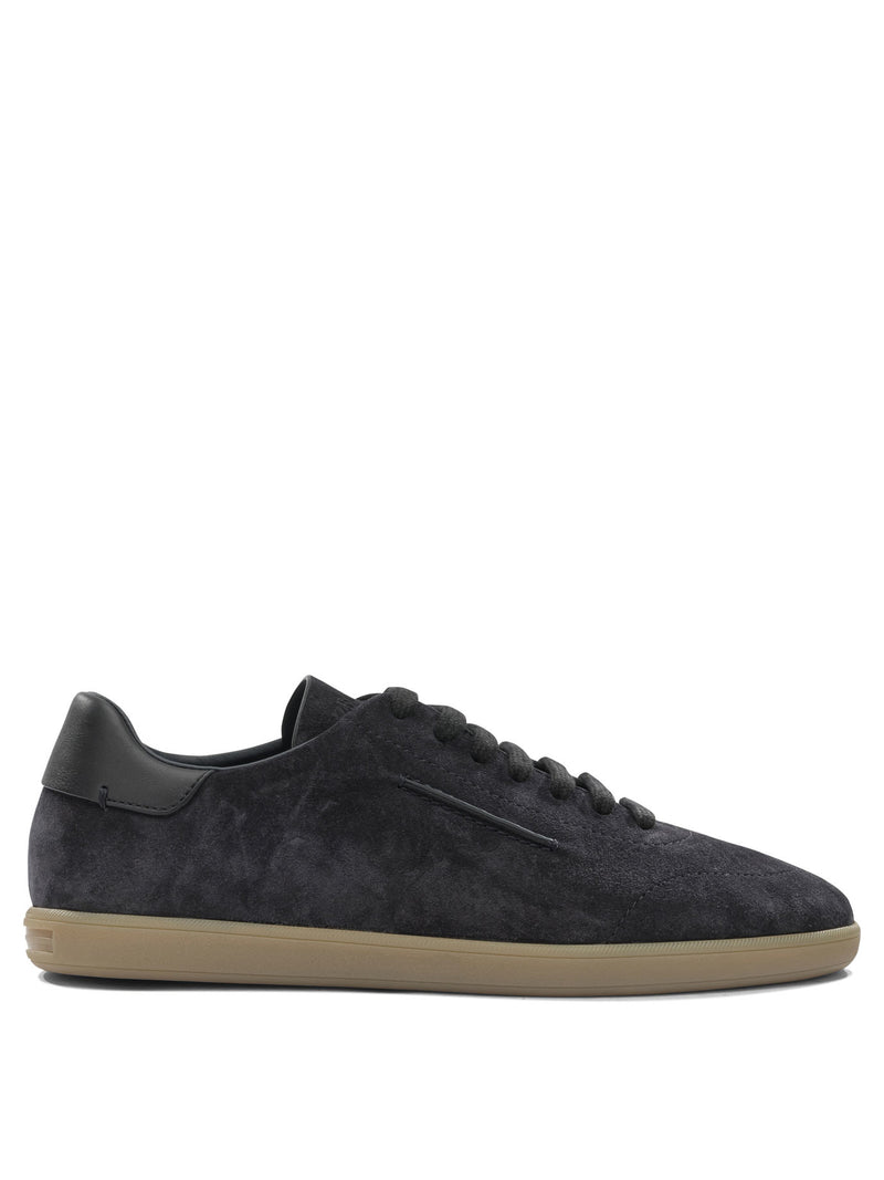 Zegna Zegna Suede Leather Sneakers Black Men - World Class Fashion