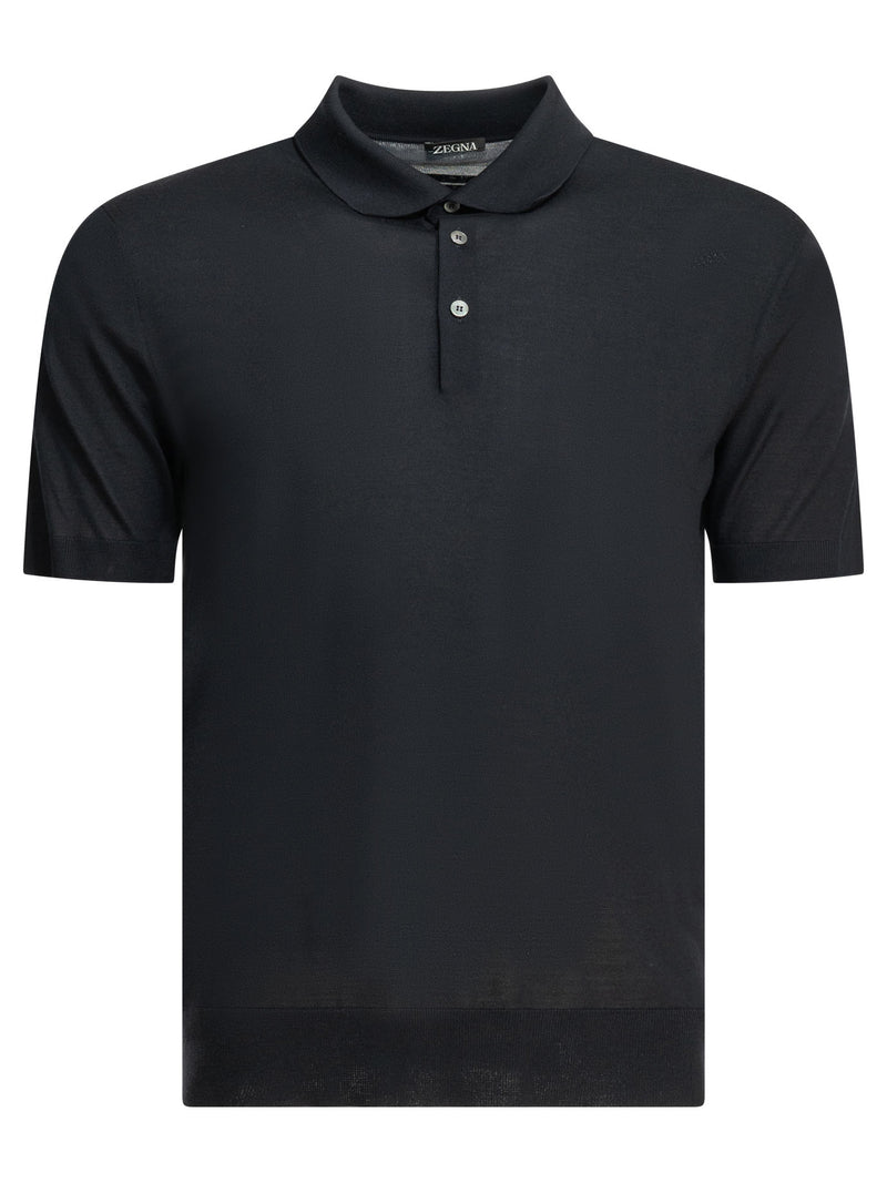 Zegna Zegna Wool Polo Shirt Blue Men - World Class Fashion