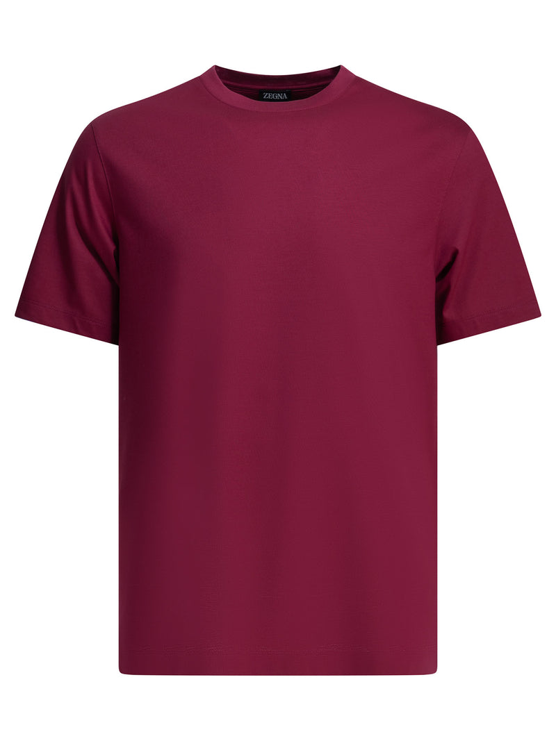 Zegna Zegna Cotton Short Sleeves T-shirt Fuchsia - World Class Fashion