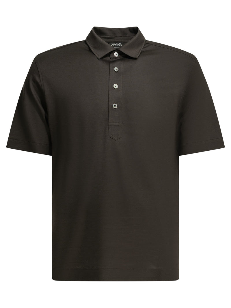Zegna Zegna Leggerissimo Polo Shirt Brown Men - World Class Fashion