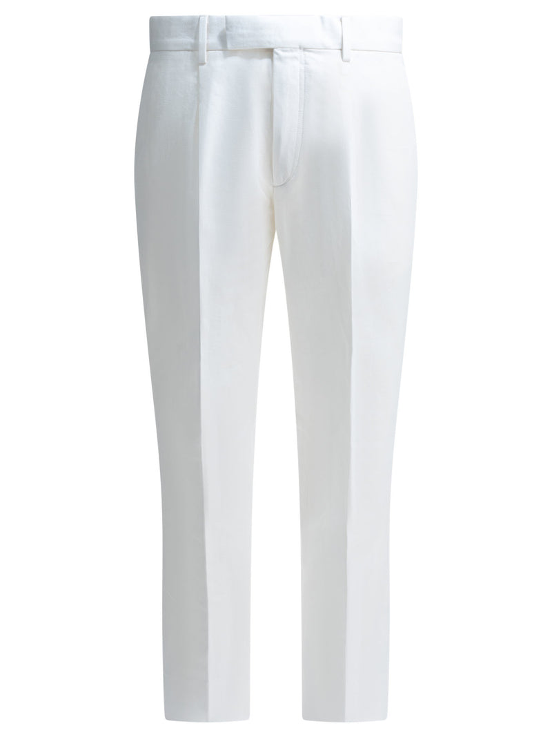 Zegna Zegna Tailored Pants White Men - World Class Fashion