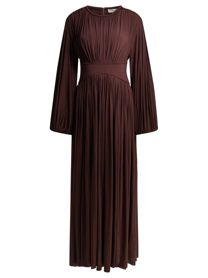 Zimmermann Zimmermann Luna Billow Vestido Largo Burdeos - World Class Fashion