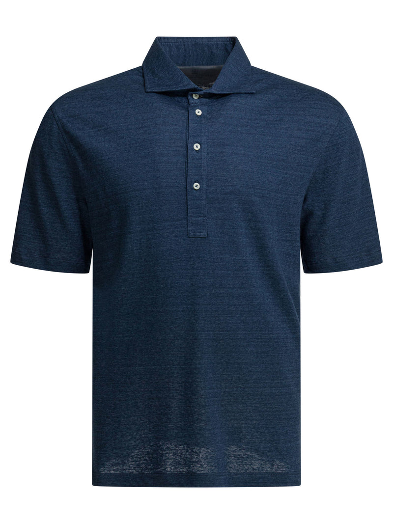 Brunello Cucinelli Brunello Cucinelli Linen And Cotton Button-down Polo Shirt - World Class Fashion