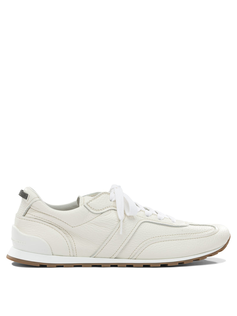 Brunello Cucinelli Brunello Cucinelli Shiny Loops Low-top Sneakers White - World Class Fashion