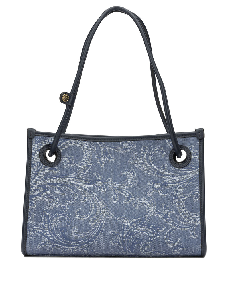 Etro Etro Shopping Eyes Medium Shoulder Bag Blue - World Class Fashion
