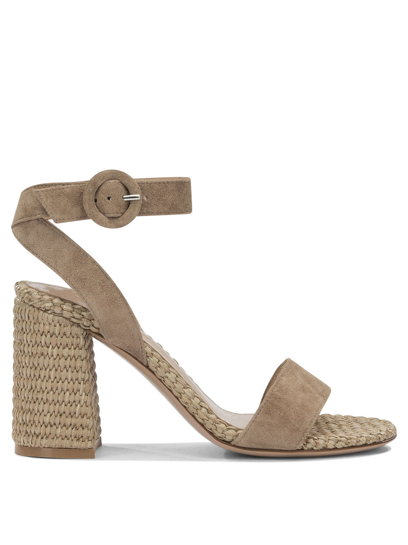 Gianvito Rossi Gianvito Rossi Luana 85mm Heeled Sandals Beige - World Class Fashion