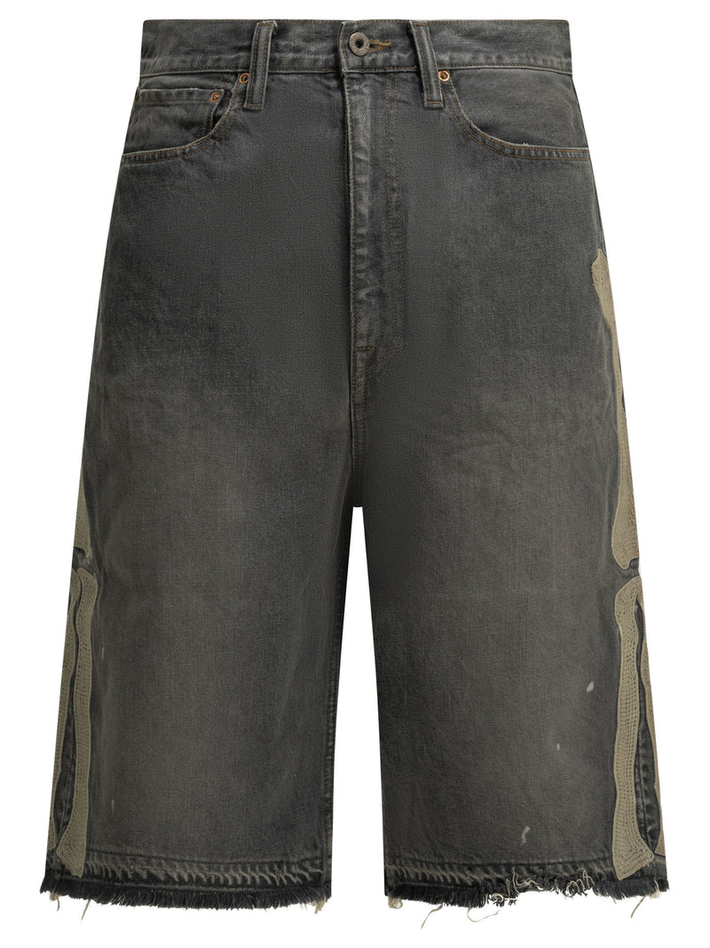 Kapital Kapital Bone Five-pocket Shorts Black Men - World Class Fashion
