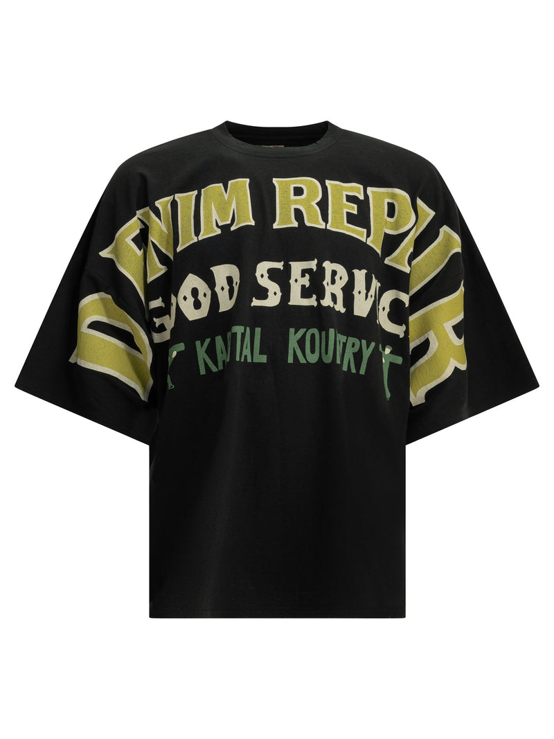 Kapital Kapital Jersey Huge Crew-neck T-shirt Black - World Class Fashion