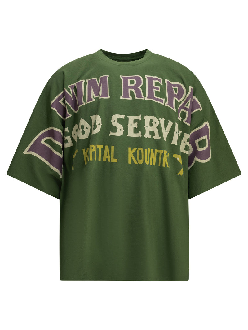 Kapital Kapital Jersey Huge Crew-neck T-shirt Green - World Class Fashion