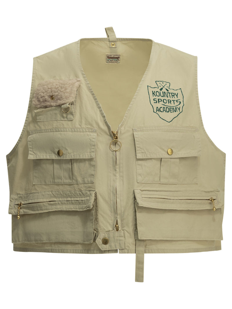 Kapital Kapital Fishing Vest Sleeveless Jacket Beige - World Class Fashion