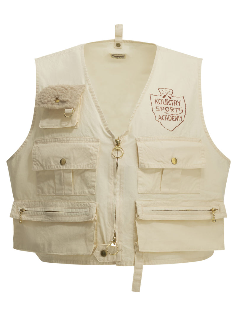 Kapital Kapital Fishing Vest Sleeveless Jacket White - World Class Fashion