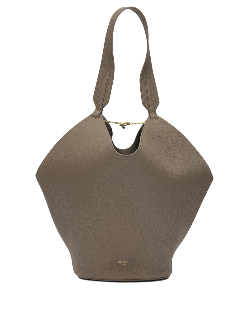 Khaite Khaite Lotus Bolso de Hombro Mediano Marrón - World Class Fashion