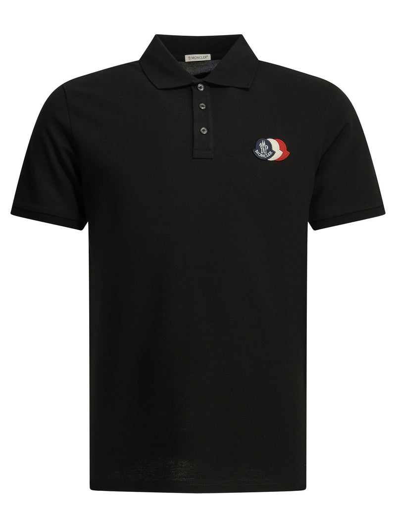 Moncler Moncler Polo Shirt with Buttons and Logo Black - World Class Fashion