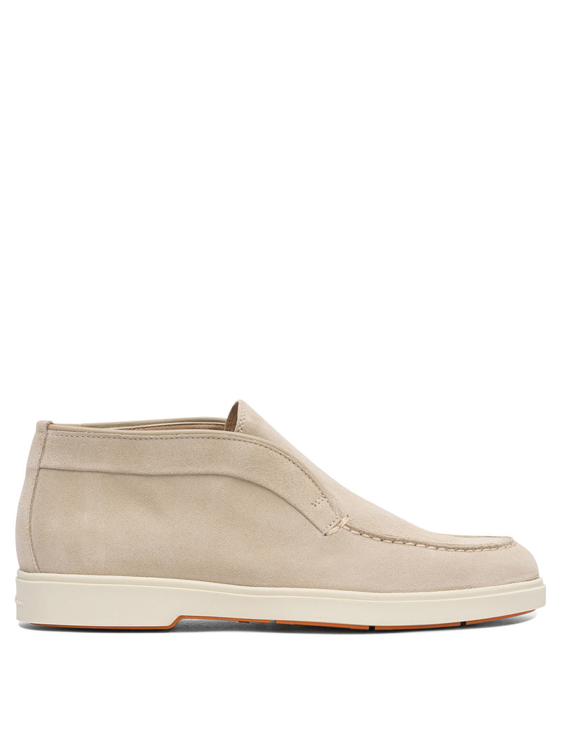 Santoni Santoni Women's Beige Suede Sneakers - World Class Fashion