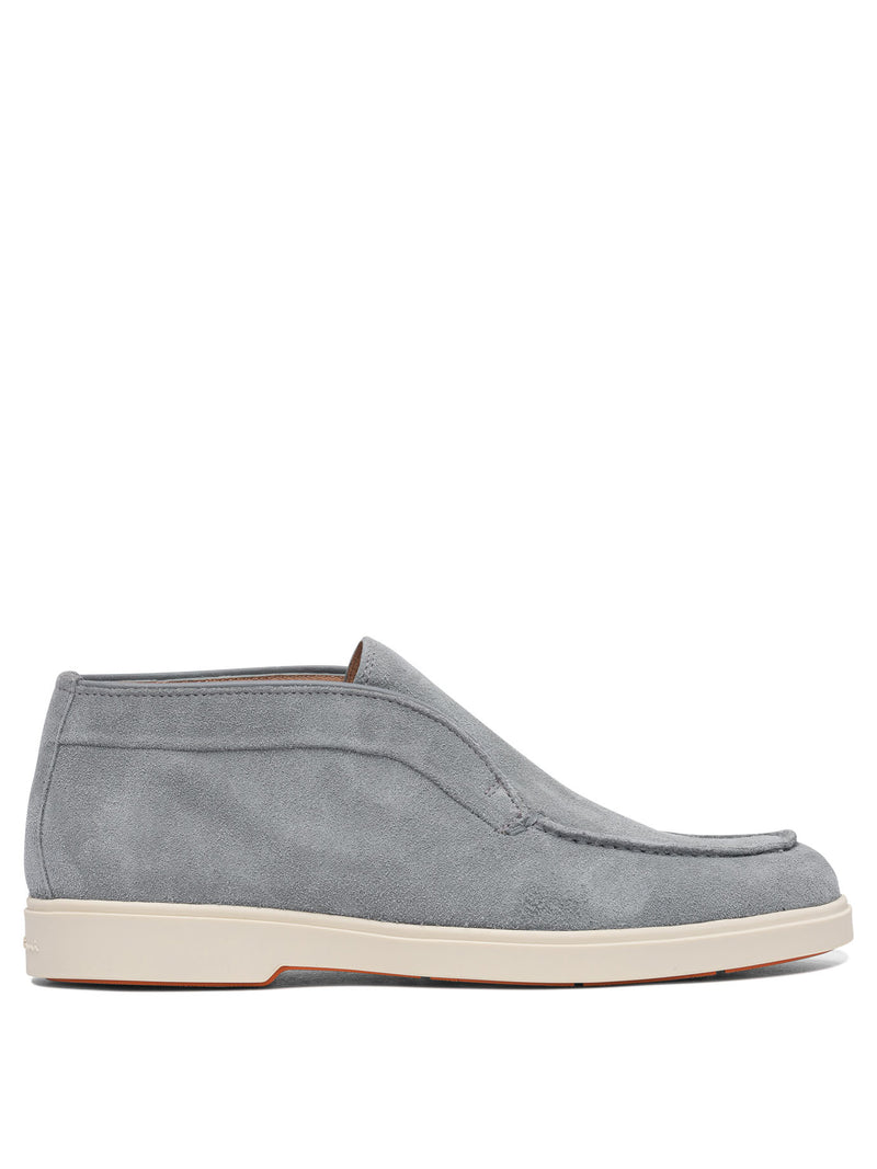 Santoni Santoni Women's Light Blue Suede Sneakers - World Class Fashion