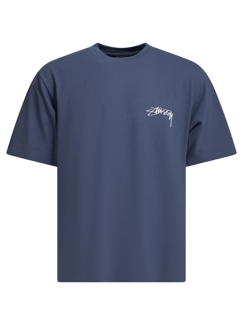 Stüssy Stüssy Cotton T-Shirt Blue Men - World Class Fashion