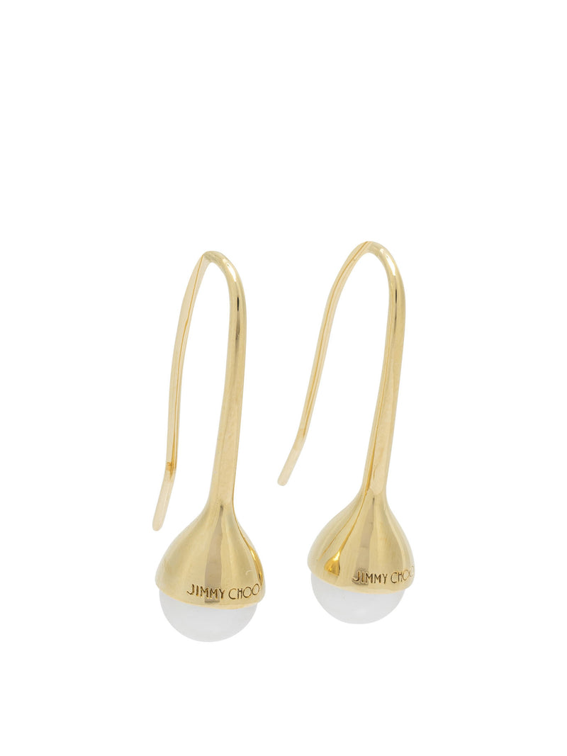 Jimmy Choo Jimmy Choo Pearl Dangle Earrings Gold - World Class Fashion