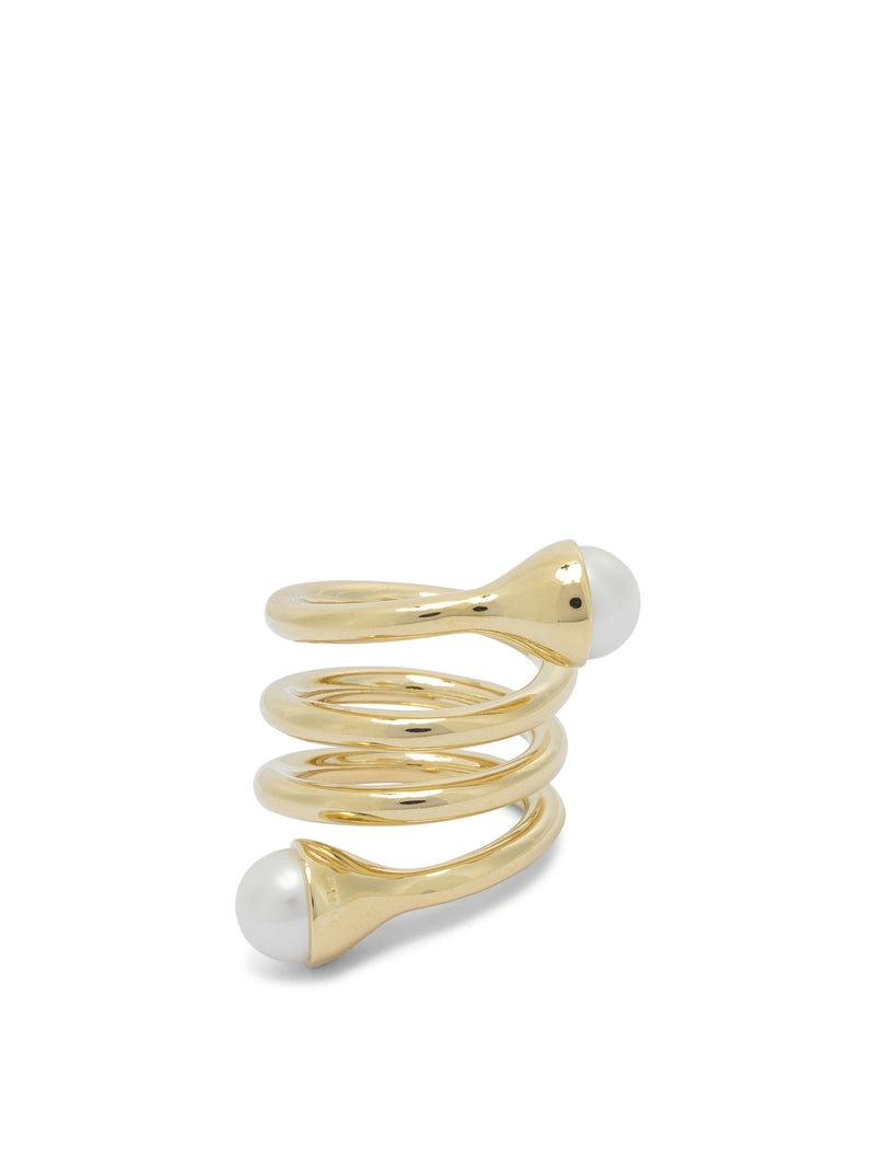 Jimmy Choo Jimmy Choo Drop Pearl Ring Gold/White - World Class Fashion