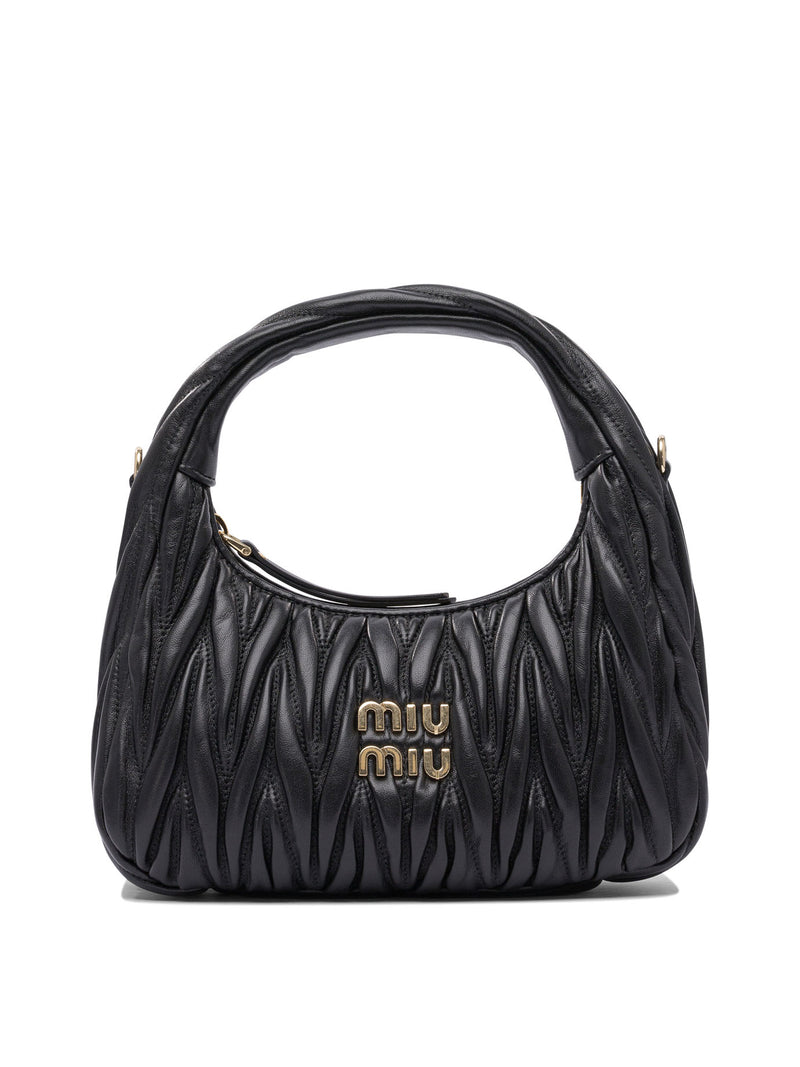 Miu Miu Miu Miu Wander Small Handbag Black - World Class Fashion