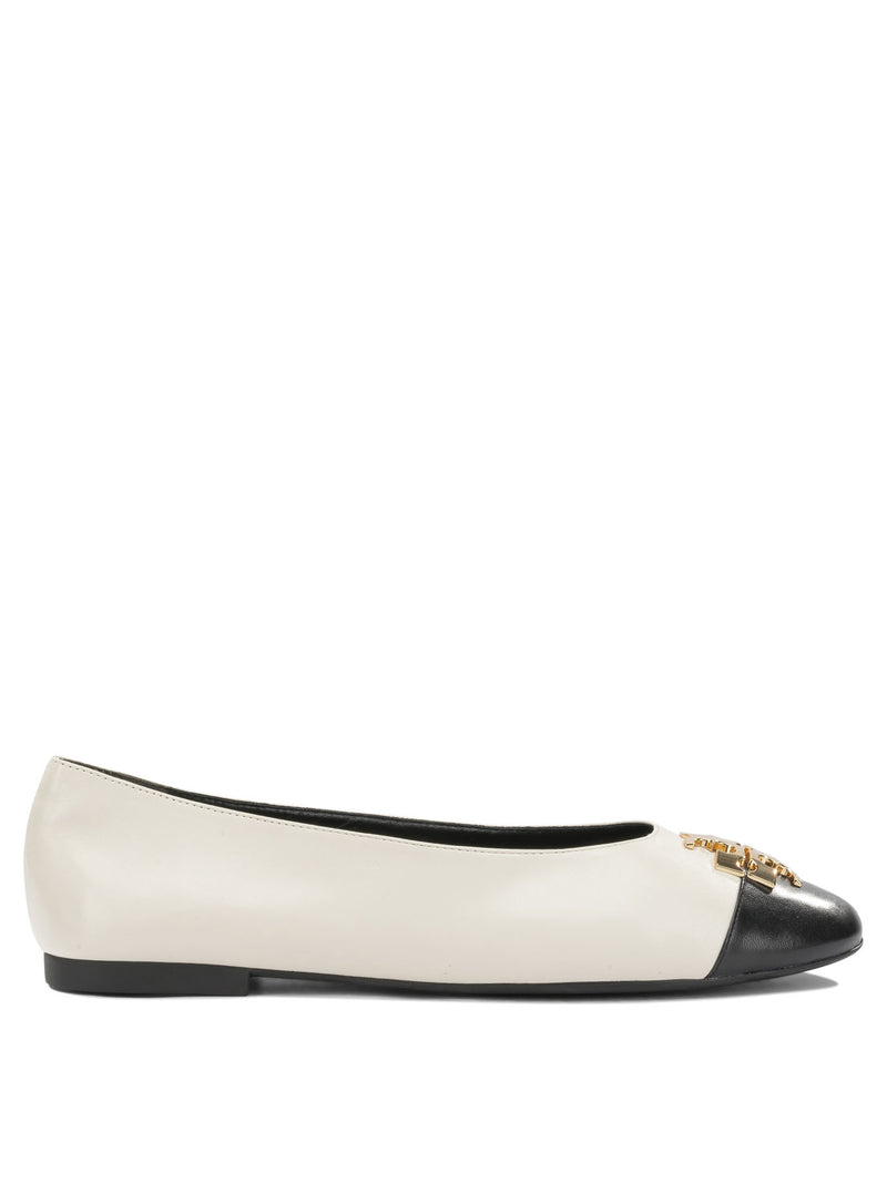 Tory Burch Tory Burch Charlie Classic Ballet Flats White - World Class Fashion
