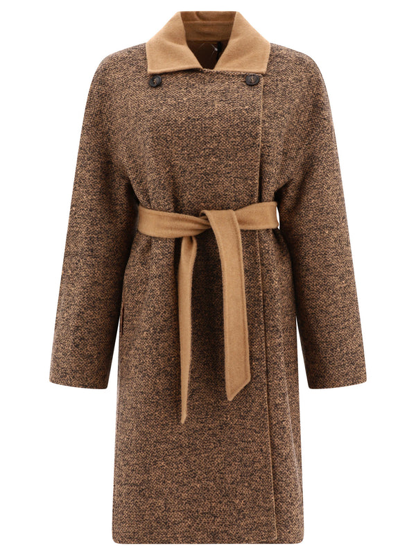 Max Mara Atelier "evelin" Reversible Camel And Wool Coat