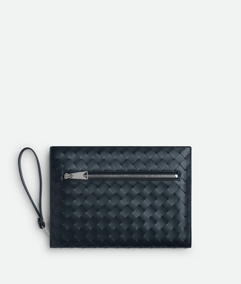 Bottega Veneta Bottega Veneta Intrecciato Document Case Grey - World Class Fashion