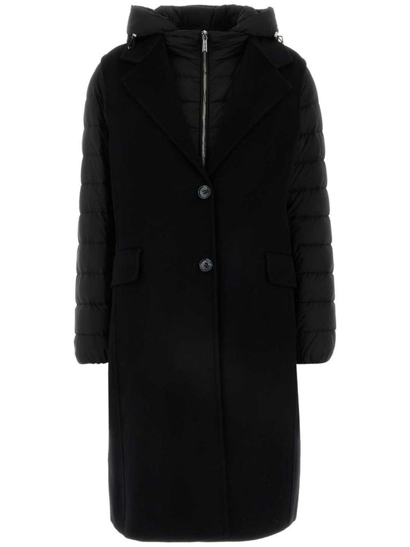 Moorer Moorer Jaya Abrigo Negro para Mujer - World Class Fashion