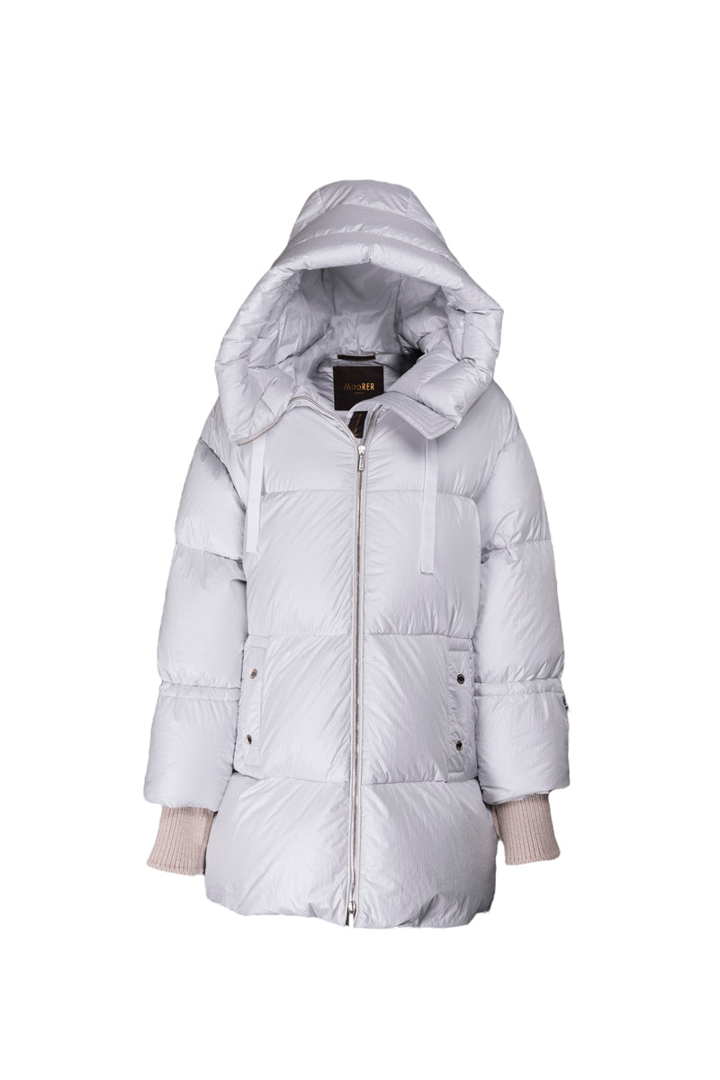 Moorer Chaqueta de plumas Moorer Justine Blanca para mujer - World Class Fashion