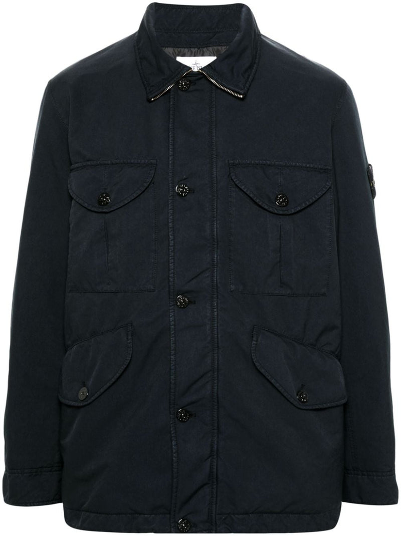 Stone Island Stone Island Field Jacket With Anti-Drop Blue - World Class Fashion