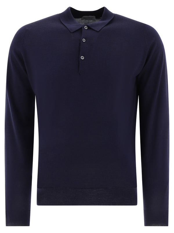 John Smedley "belper" Merino Wool Polo Shirt