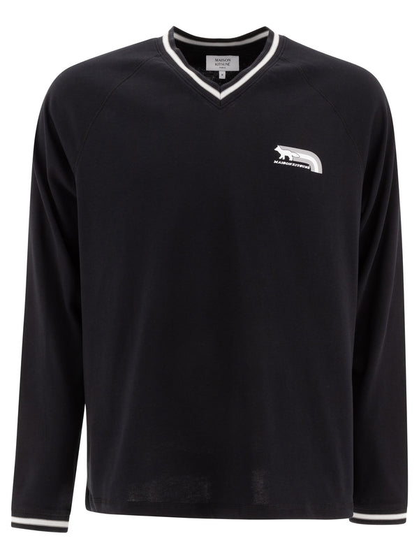 Maison Kitsuné "flash Fox" T-shirt With Raglan Sleeves