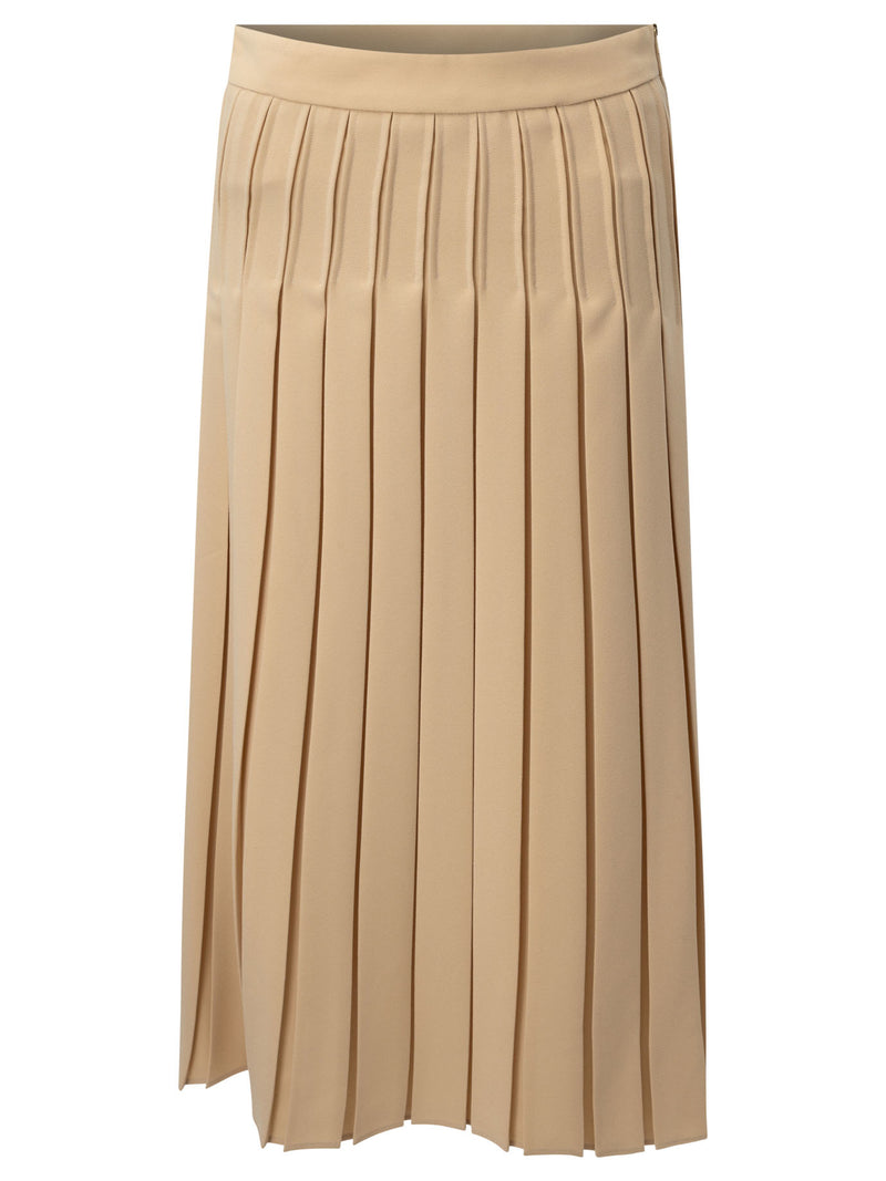 Max Mara Max Mara Falda Plisada Beige Mujer - World Class Fashion