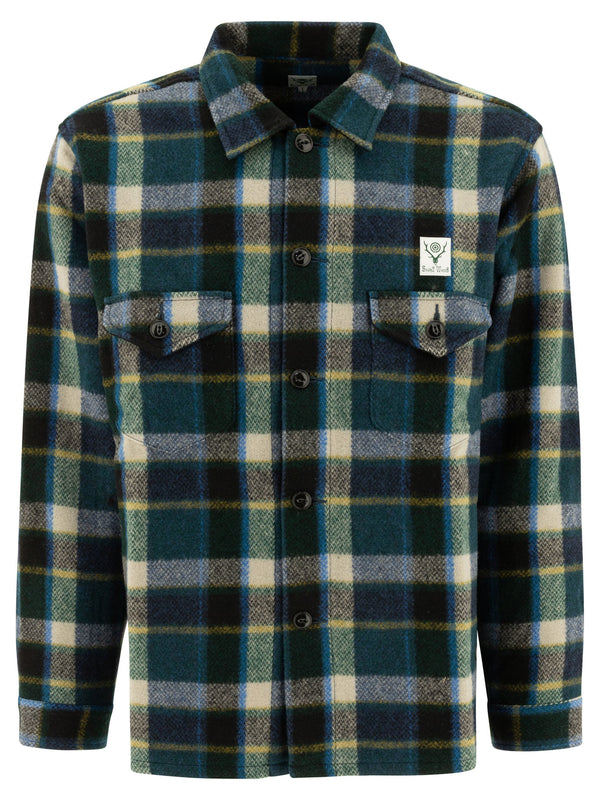 South2 West8 "smokey" Melton Wool Shirt
