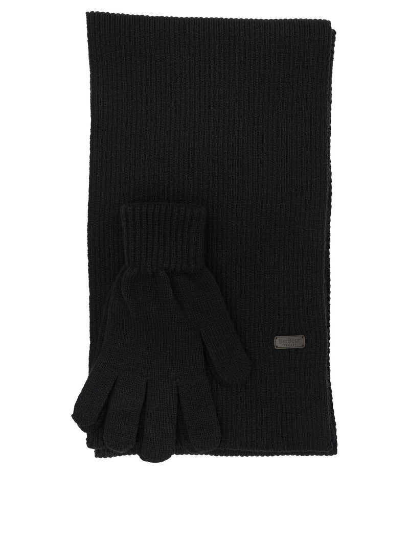 Barbour Barbour Wool-blend Scarf and Gloves Black Men - World Class Fashion
