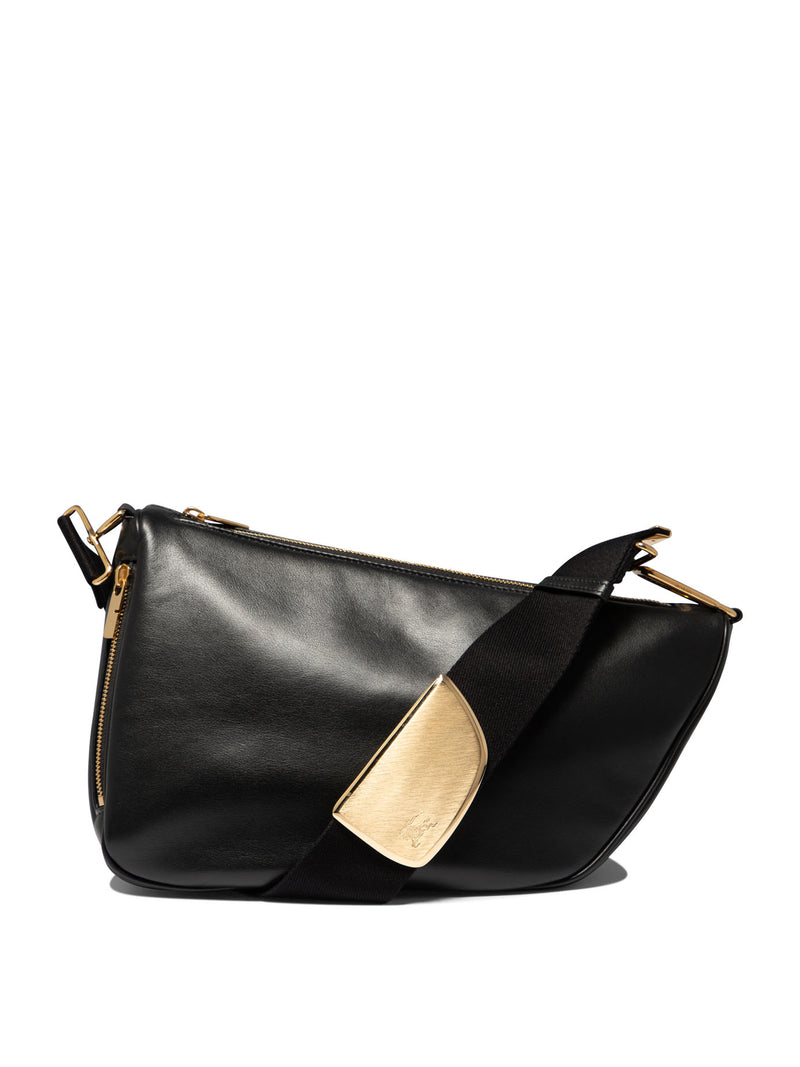 Burberry Burberry Shield Messenger Shoulder Bag Black - World Class Fashion