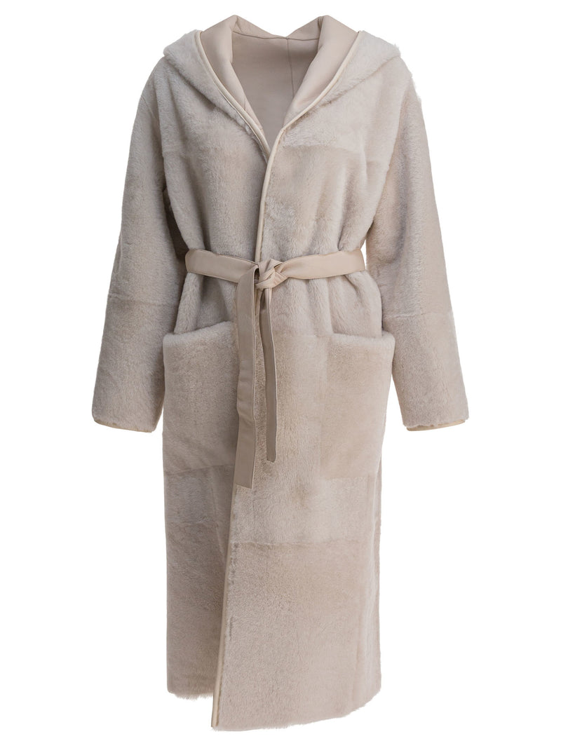 Blancha Chaqueta de cuero blanca para mujer Blancha 25005-301LATTE - World Class Fashion