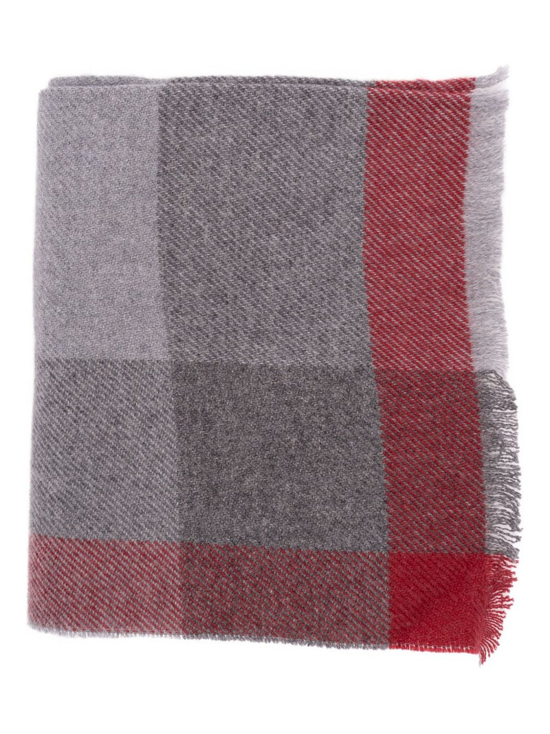Brunello Cucinelli Brunello Cucinelli Wool Cashmere Scarf Grey - World Class Fashion