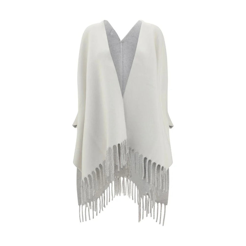Brunello Cucinelli Brunello Cucinelli Reversible Cashmere Poncho Brown - World Class Fashion