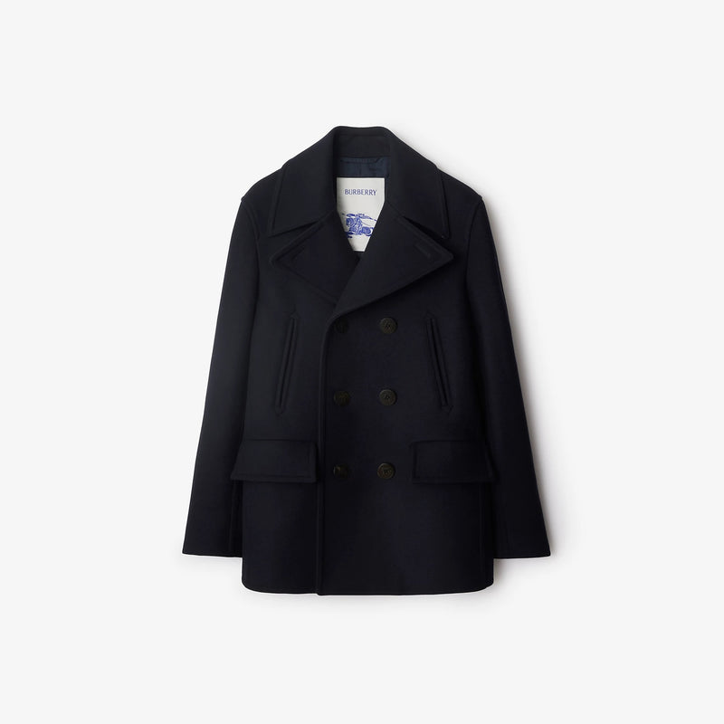 Burberry Burberry Wool Pea Coat Blue Men - World Class Fashion