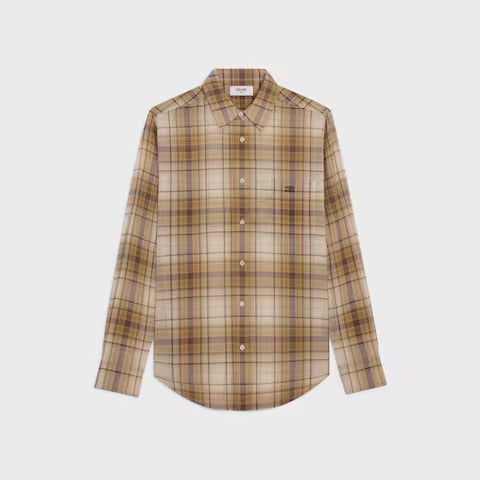 Celine Celine Loose Cotton Shirt Beige Men - World Class Fashion