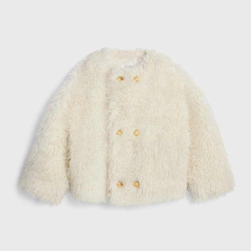 Celine Celine Virgin Wool Coat White Women - World Class Fashion