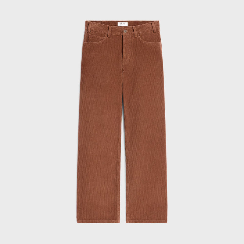 Celine Celine Corduroy Jeans Brown Women - World Class Fashion