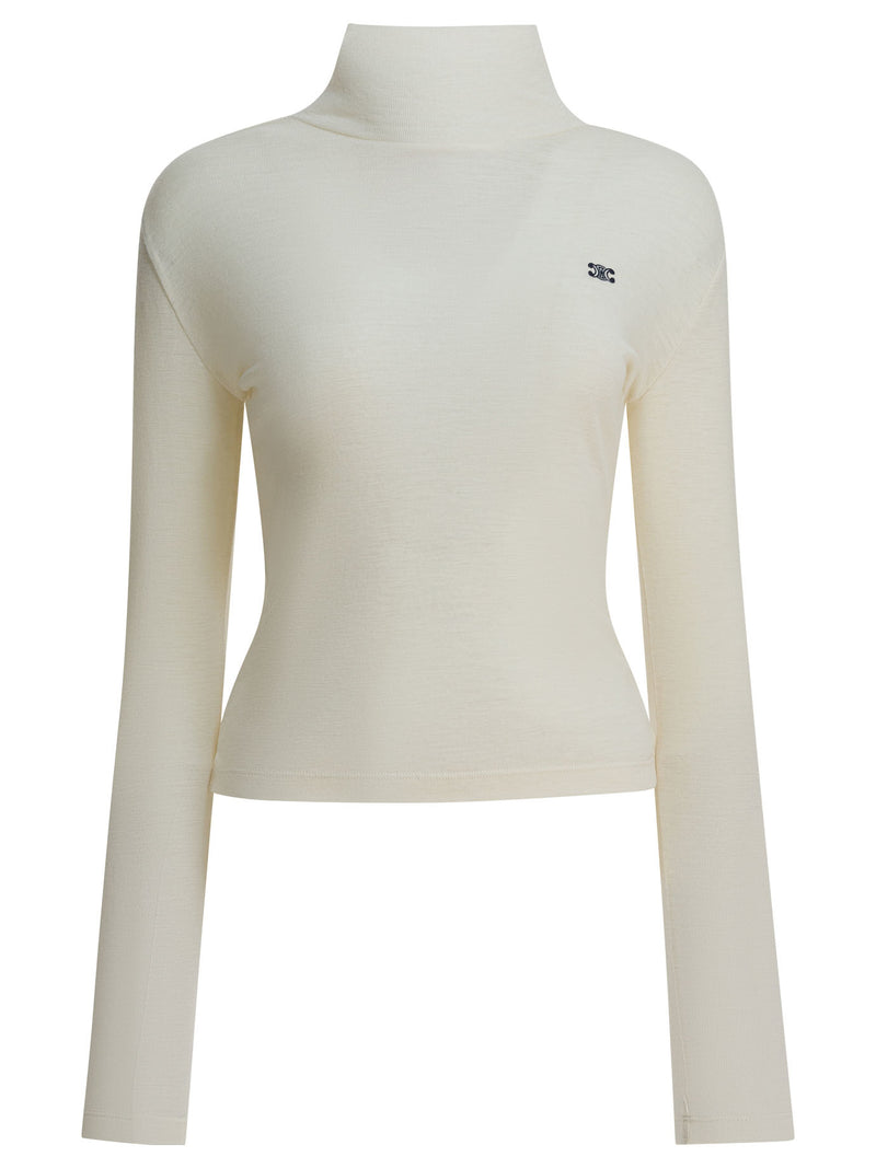 Celine Celine Wool Turtleneck Sweater White Women - World Class Fashion