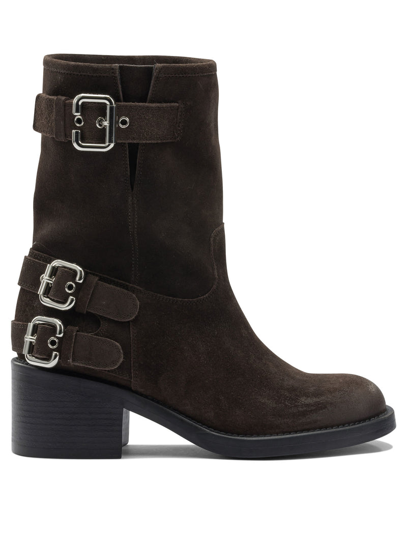 Chloe Chloé Dakota Ankle Boots Brown Women - World Class Fashion