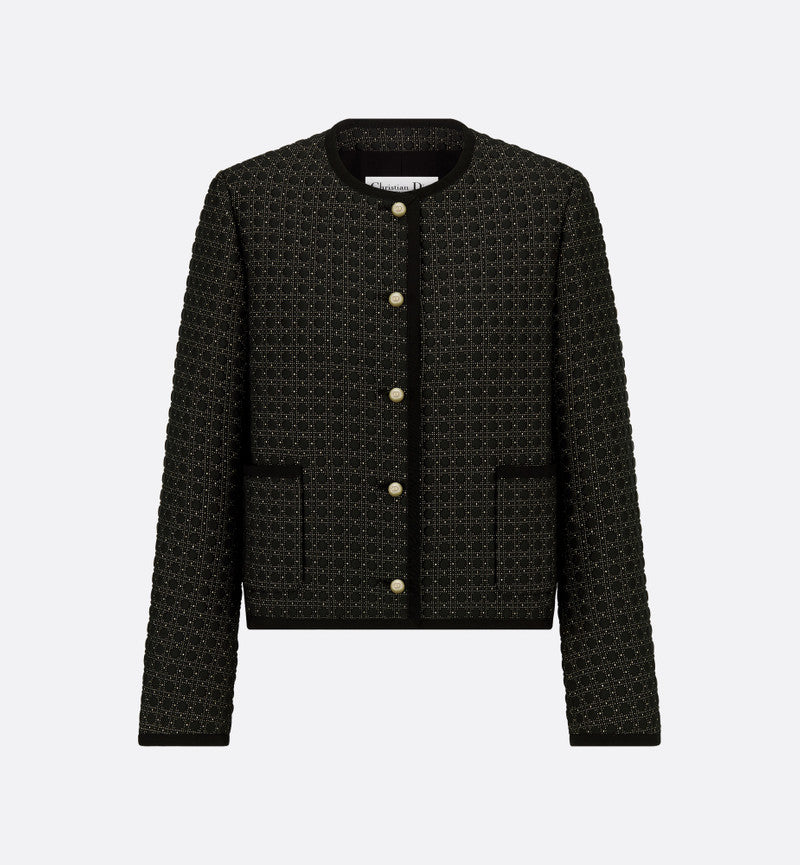 Dior Chaqueta corta Dior Microcannage negra - World Class Fashion
