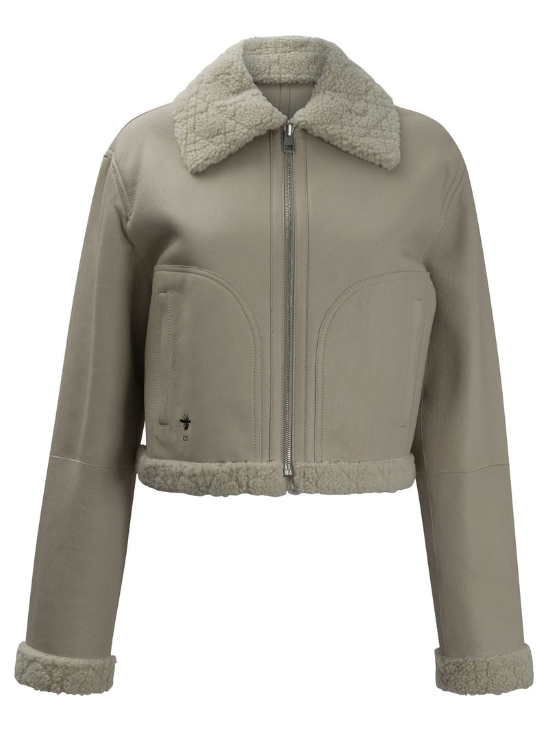 Dior Chaqueta Reversible con Cremallera Dior Beige para Mujer - World Class Fashion
