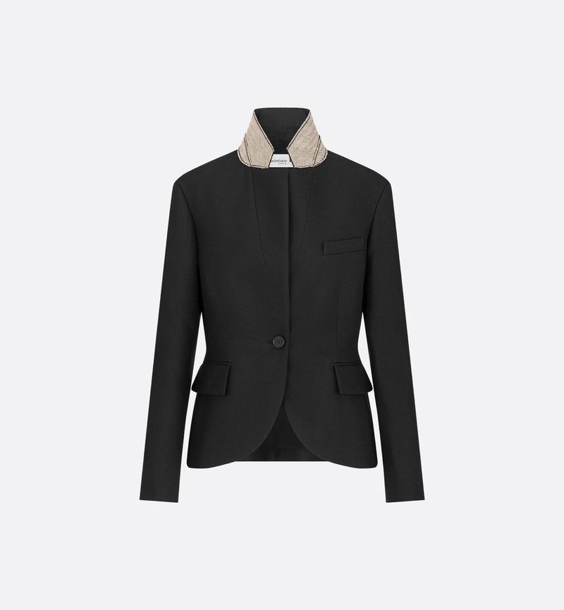 Dior Chaqueta Dior Grain De Poudre Negra para Mujer - World Class Fashion
